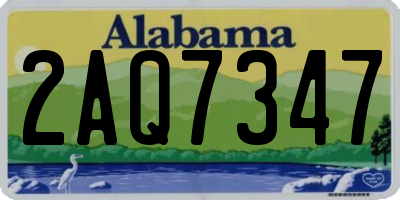 AL license plate 2AQ7347