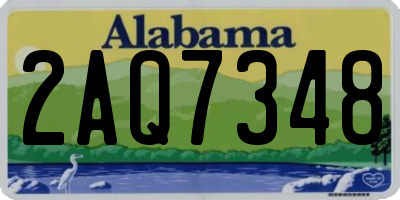 AL license plate 2AQ7348
