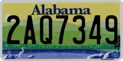 AL license plate 2AQ7349