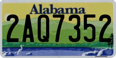 AL license plate 2AQ7352
