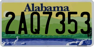AL license plate 2AQ7353