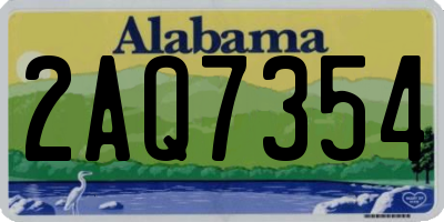 AL license plate 2AQ7354
