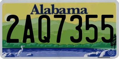 AL license plate 2AQ7355