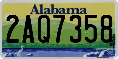 AL license plate 2AQ7358
