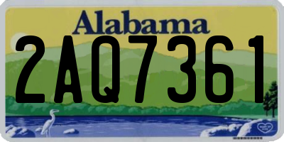 AL license plate 2AQ7361