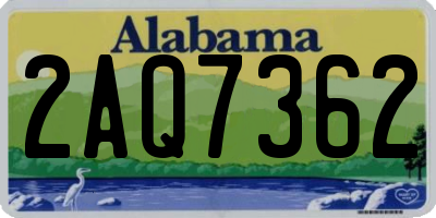 AL license plate 2AQ7362