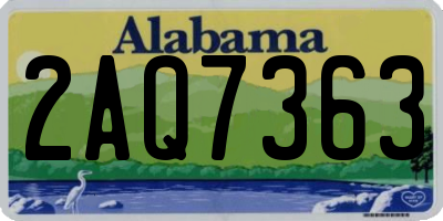 AL license plate 2AQ7363
