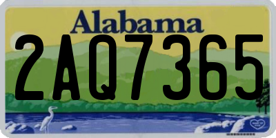 AL license plate 2AQ7365