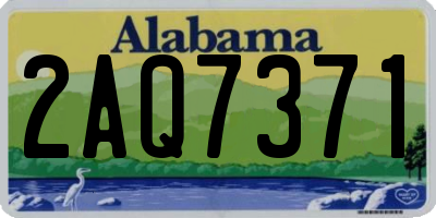 AL license plate 2AQ7371
