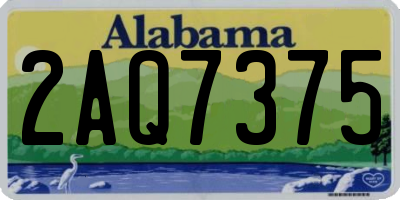 AL license plate 2AQ7375