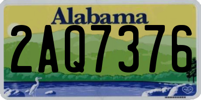 AL license plate 2AQ7376