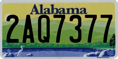 AL license plate 2AQ7377