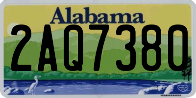 AL license plate 2AQ7380