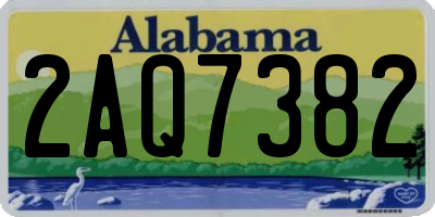 AL license plate 2AQ7382