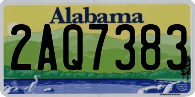 AL license plate 2AQ7383
