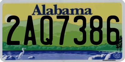 AL license plate 2AQ7386