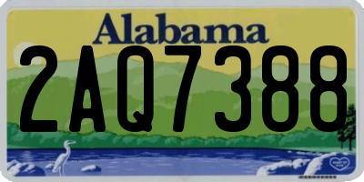 AL license plate 2AQ7388