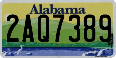 AL license plate 2AQ7389