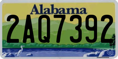 AL license plate 2AQ7392
