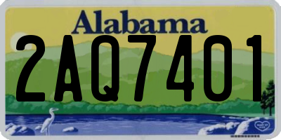 AL license plate 2AQ7401