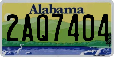 AL license plate 2AQ7404