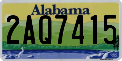 AL license plate 2AQ7415