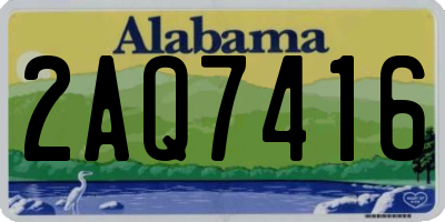 AL license plate 2AQ7416