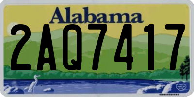 AL license plate 2AQ7417