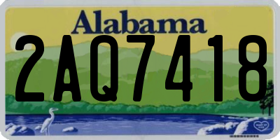 AL license plate 2AQ7418