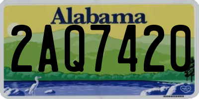 AL license plate 2AQ7420