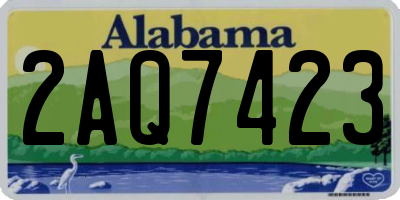 AL license plate 2AQ7423