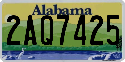 AL license plate 2AQ7425
