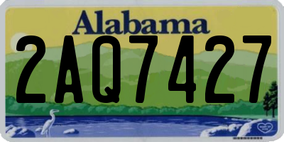 AL license plate 2AQ7427