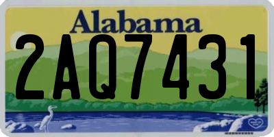 AL license plate 2AQ7431