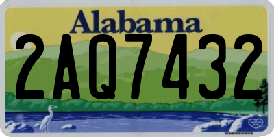 AL license plate 2AQ7432
