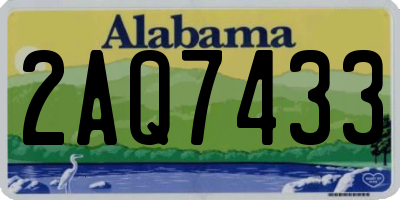 AL license plate 2AQ7433