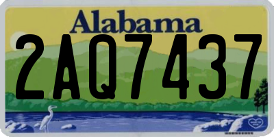 AL license plate 2AQ7437