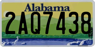 AL license plate 2AQ7438