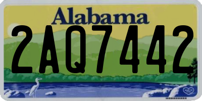 AL license plate 2AQ7442