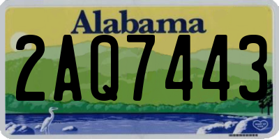 AL license plate 2AQ7443