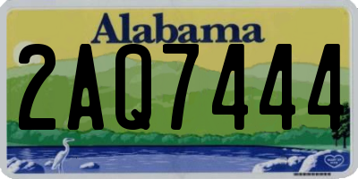 AL license plate 2AQ7444