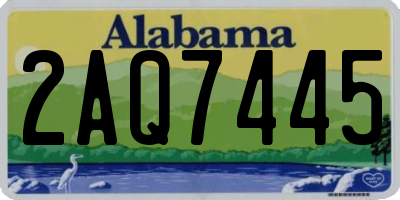AL license plate 2AQ7445