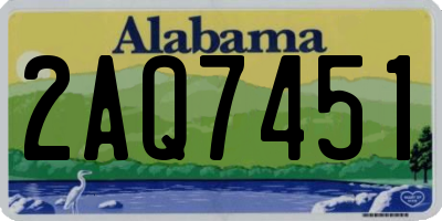 AL license plate 2AQ7451