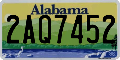 AL license plate 2AQ7452