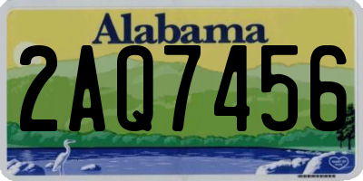AL license plate 2AQ7456