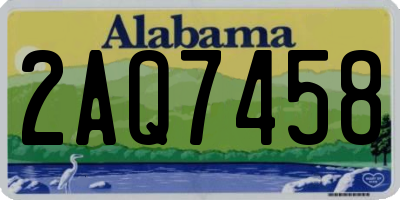 AL license plate 2AQ7458