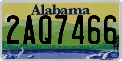 AL license plate 2AQ7466
