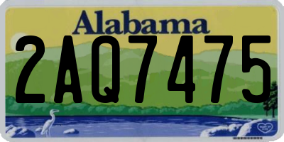 AL license plate 2AQ7475