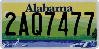 AL license plate 2AQ7477