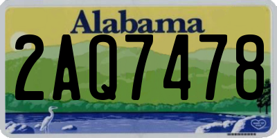 AL license plate 2AQ7478